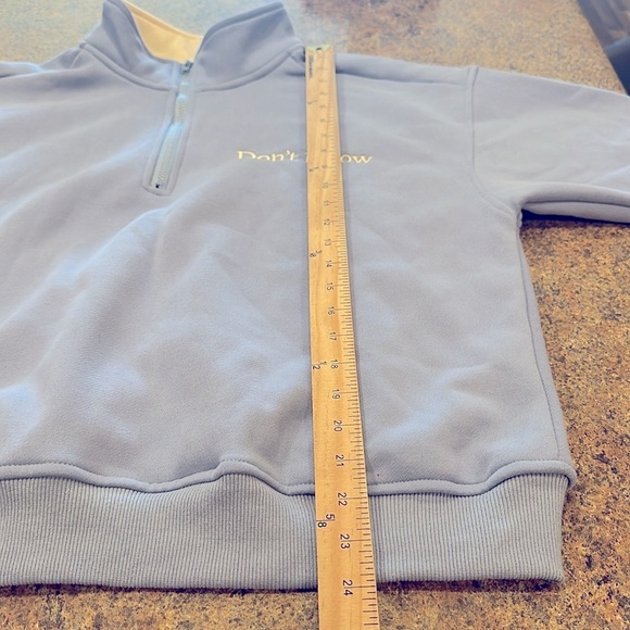 Bailey Rose Don’t Know Don’t Care Pullover Size L Powder Blue Long Sleeve - Picture 11 of 11